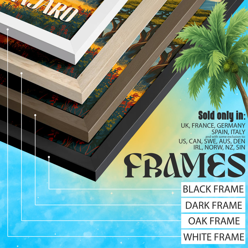 Mount Kilimanjaro Print: Tanzania Travel Poster, African Landscape Art