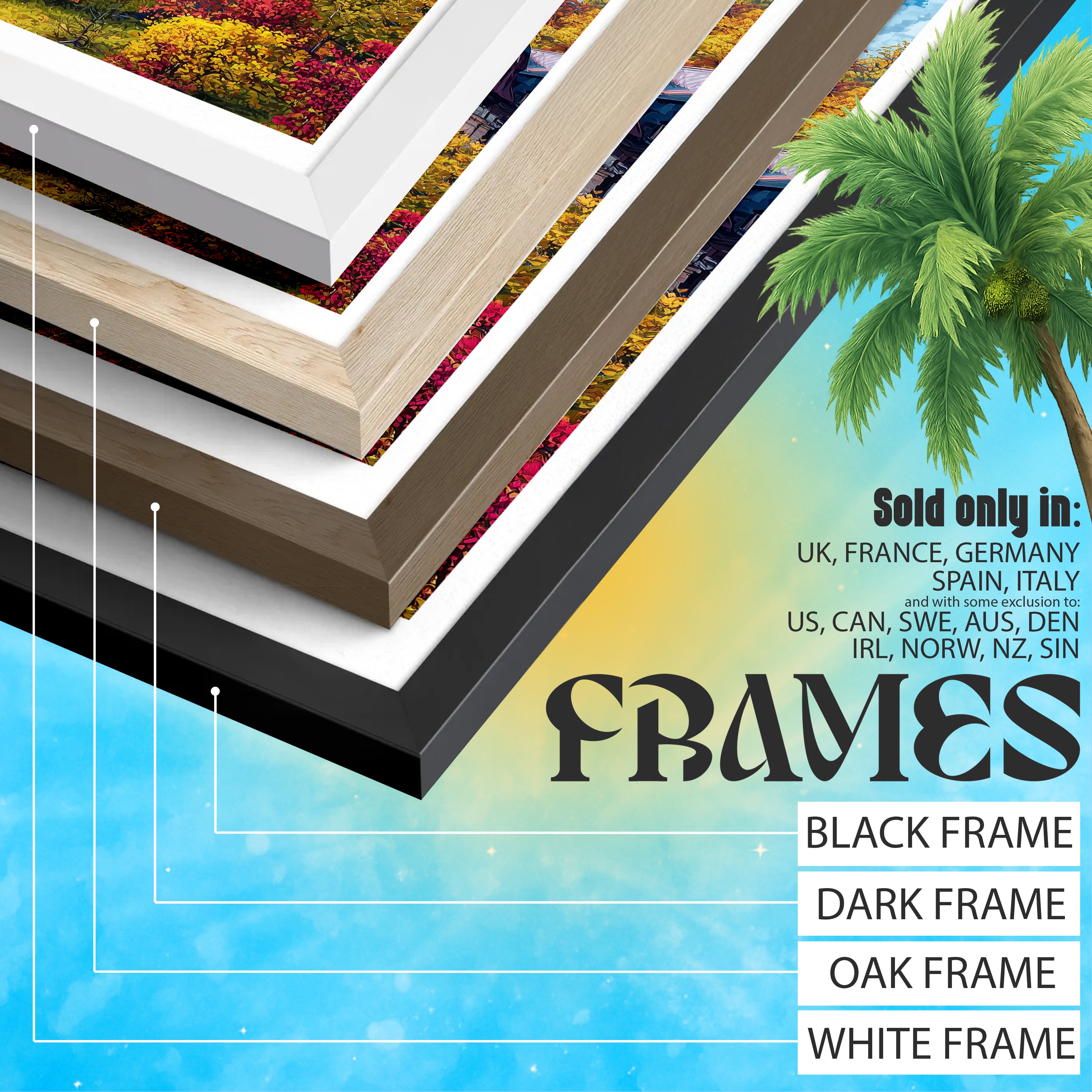 Romania Travel Poster – Peles Castle Sinaia Print, Historic Wall Art, European Landmark Decor