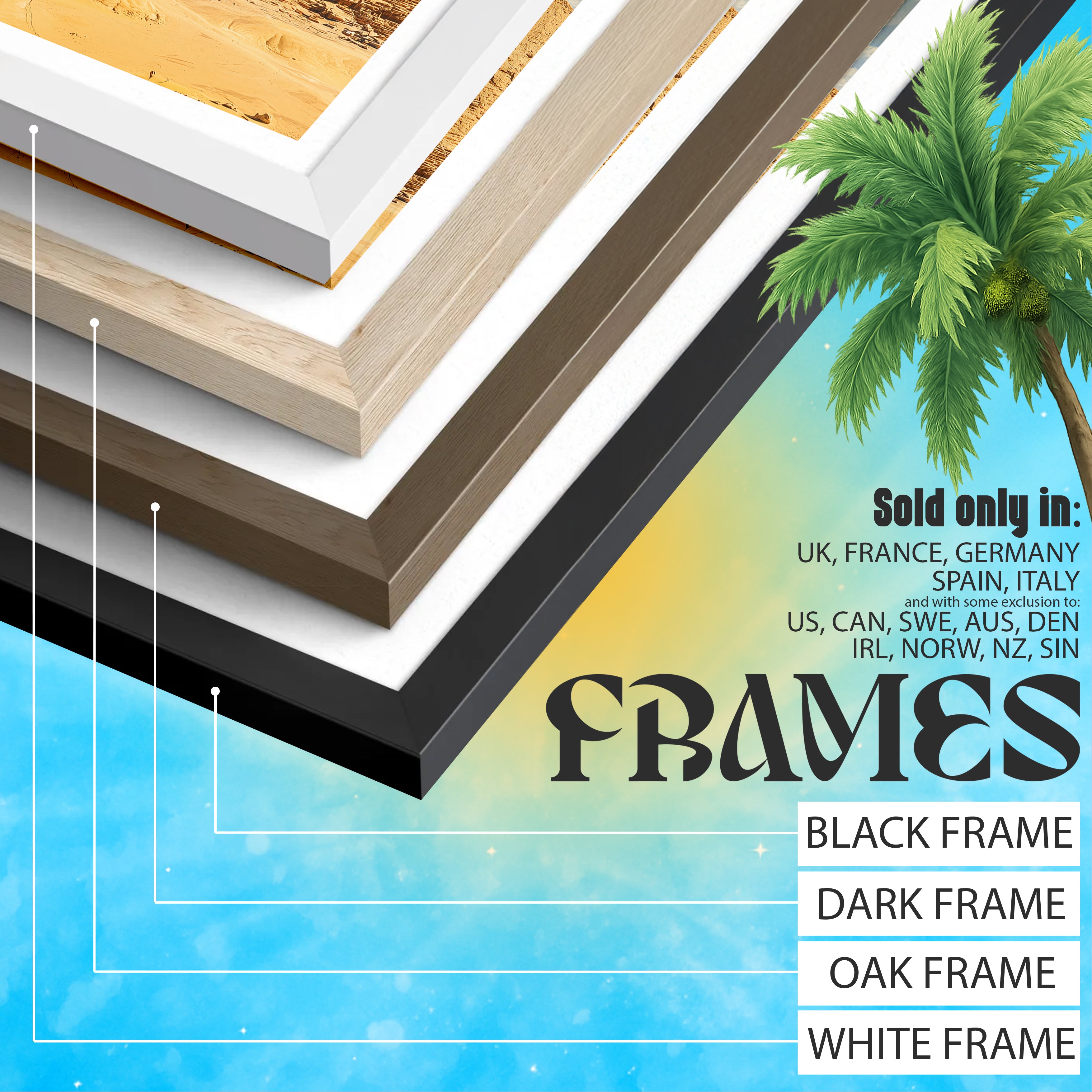 Pyramids of Giza Poster – Egypt Travel Print, Historical Landmark Wall Art, Desert Decor