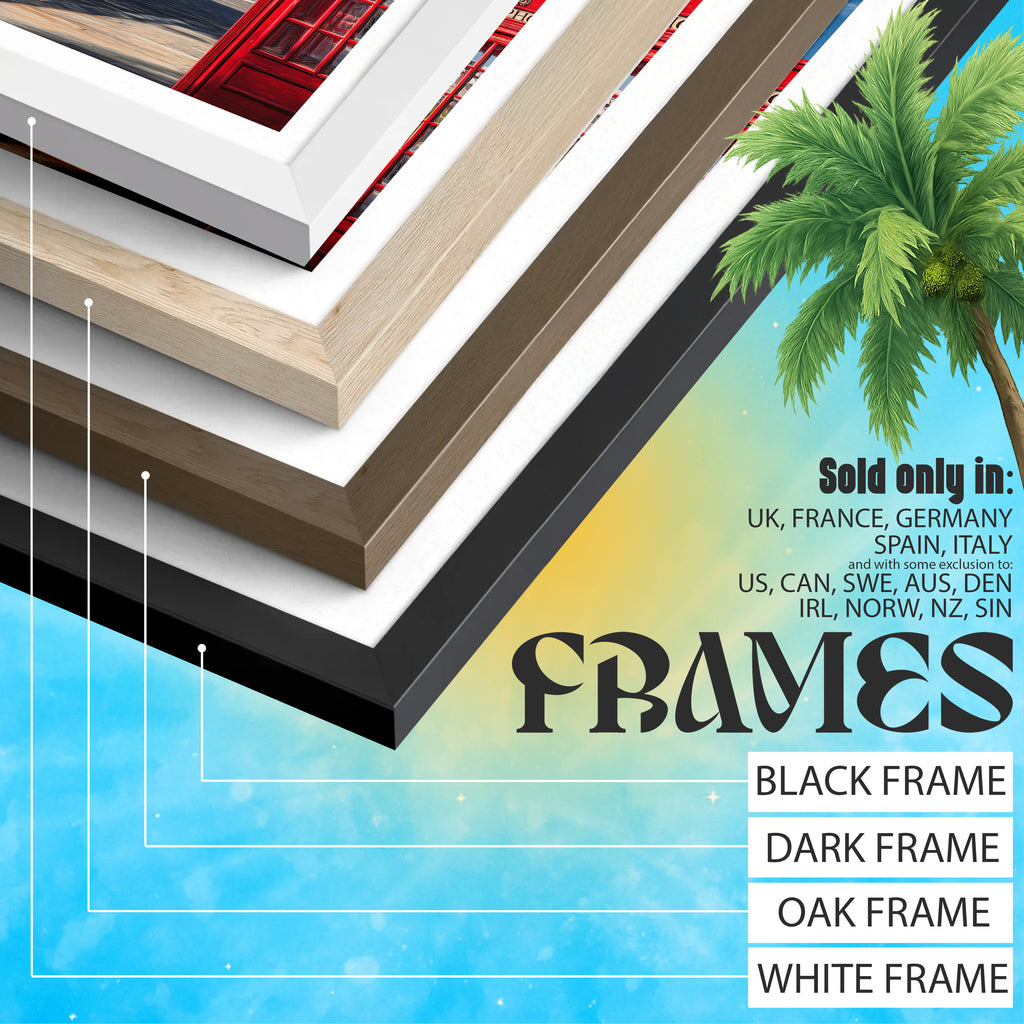 London Travel Poster: Big Ben & Red Phone Booth Print