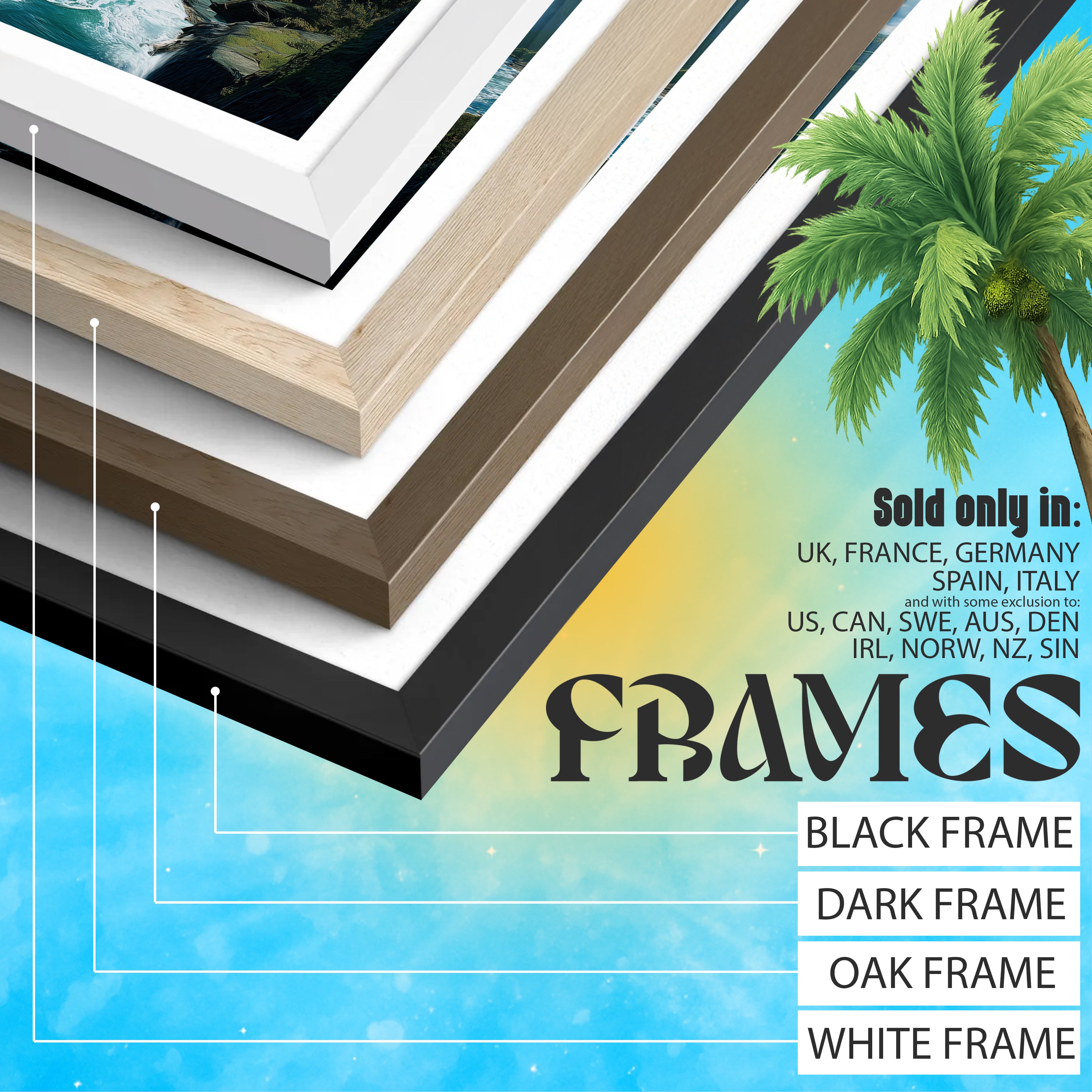 Canada Travel Poster – Niagara Falls Wall Art Print, Waterfall Landscape, Nature Decor