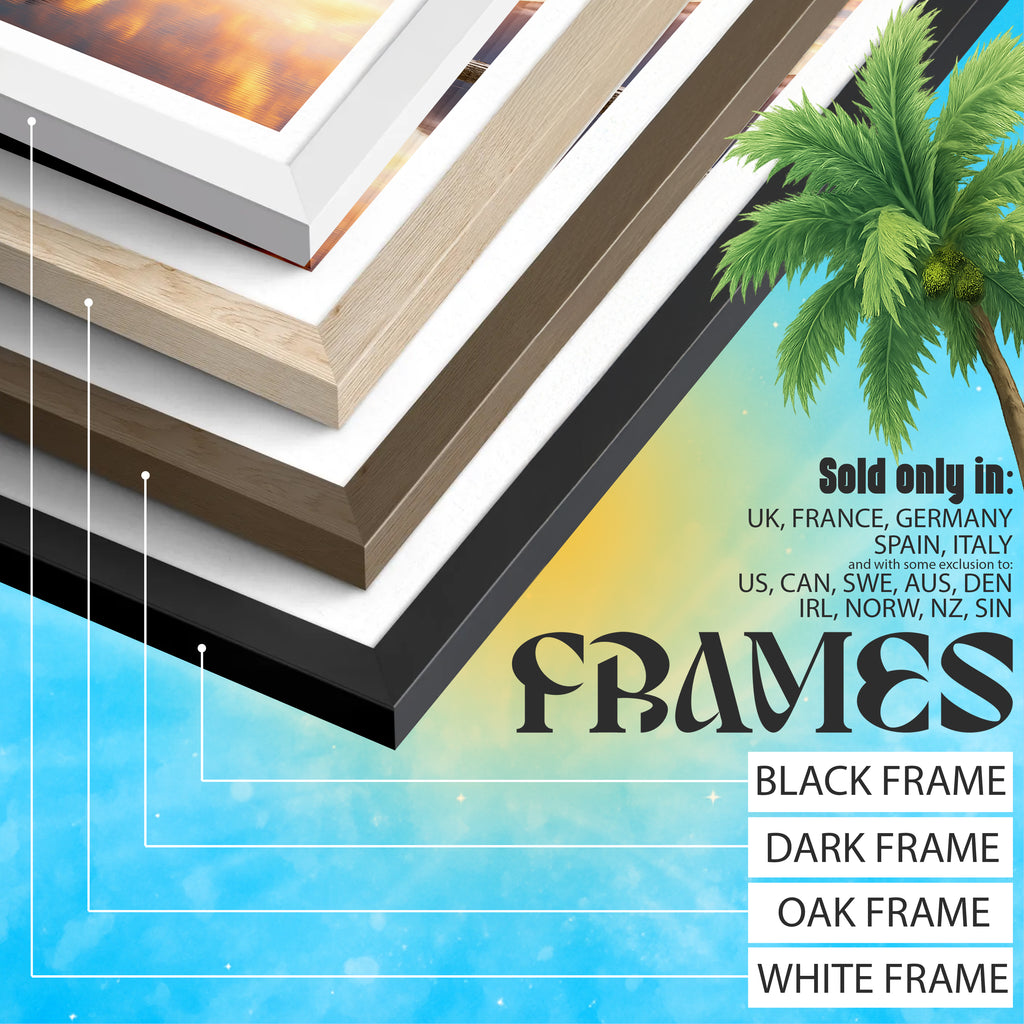 New Zealand Travel Poster – Milford Sound Sunrise Print, Mountain Reflection Wall Art