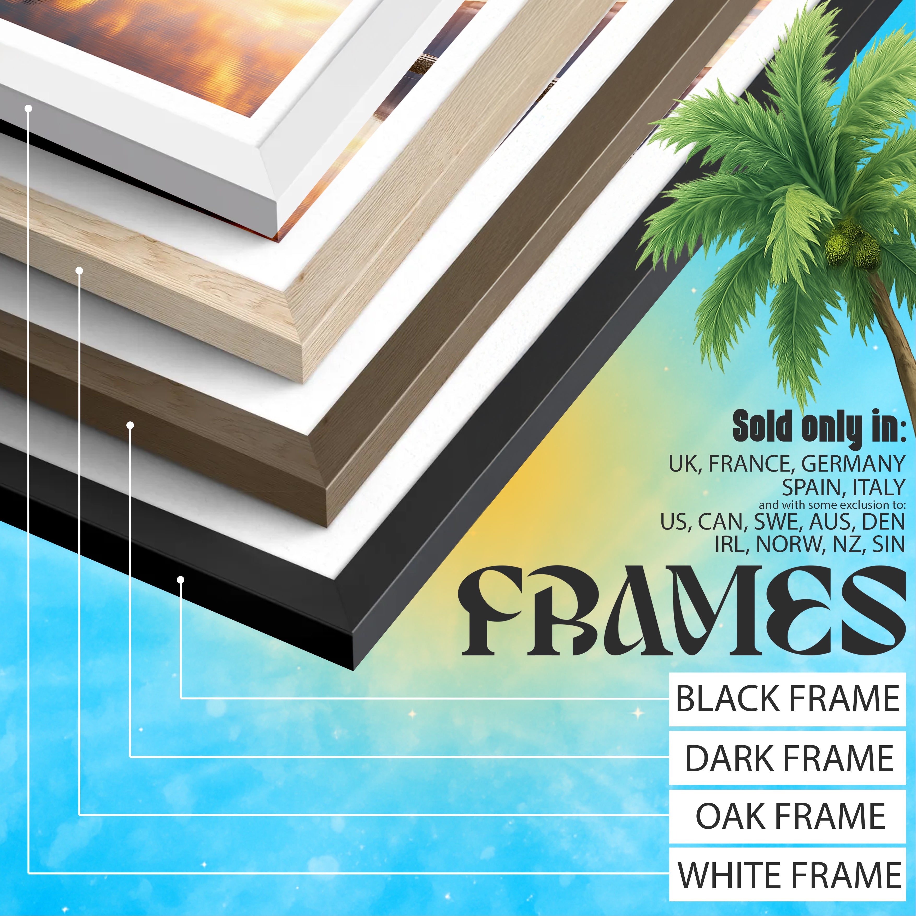 New Zealand Travel Poster – Milford Sound Sunrise Print, Mountain Reflection Wall Art