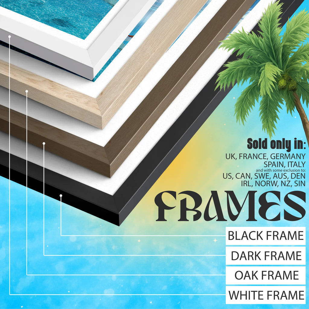 French Polynesia Travel Poster – Bora Bora Island Print, Tropical Lagoon Wall Art, Paradise Decor