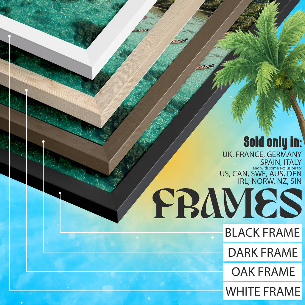 Borneo Malaysia Travel Poster – Rainforest Wall Art Print, Southeast Asia Nature Decor, Jungle Landscape Photography