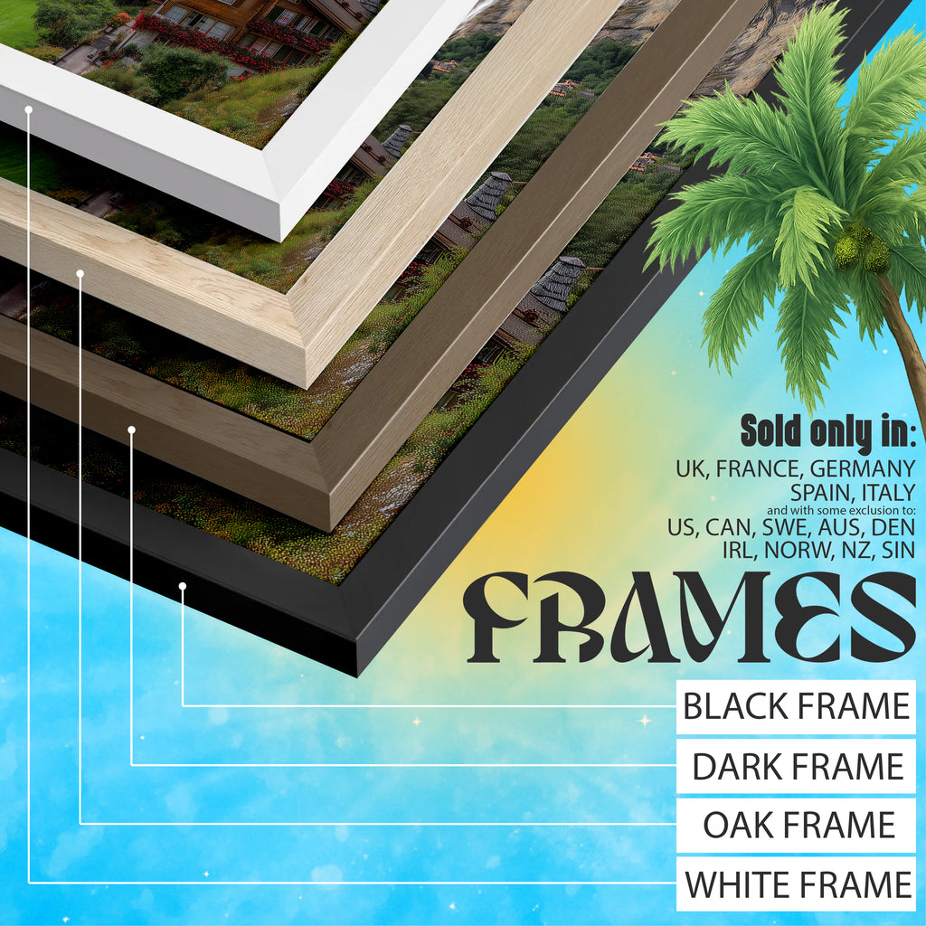 Lauterbrunnen Switzerland Poster – Alpine Landscape Wall Art, Mountain Valley Print, European Travel Photography Decor