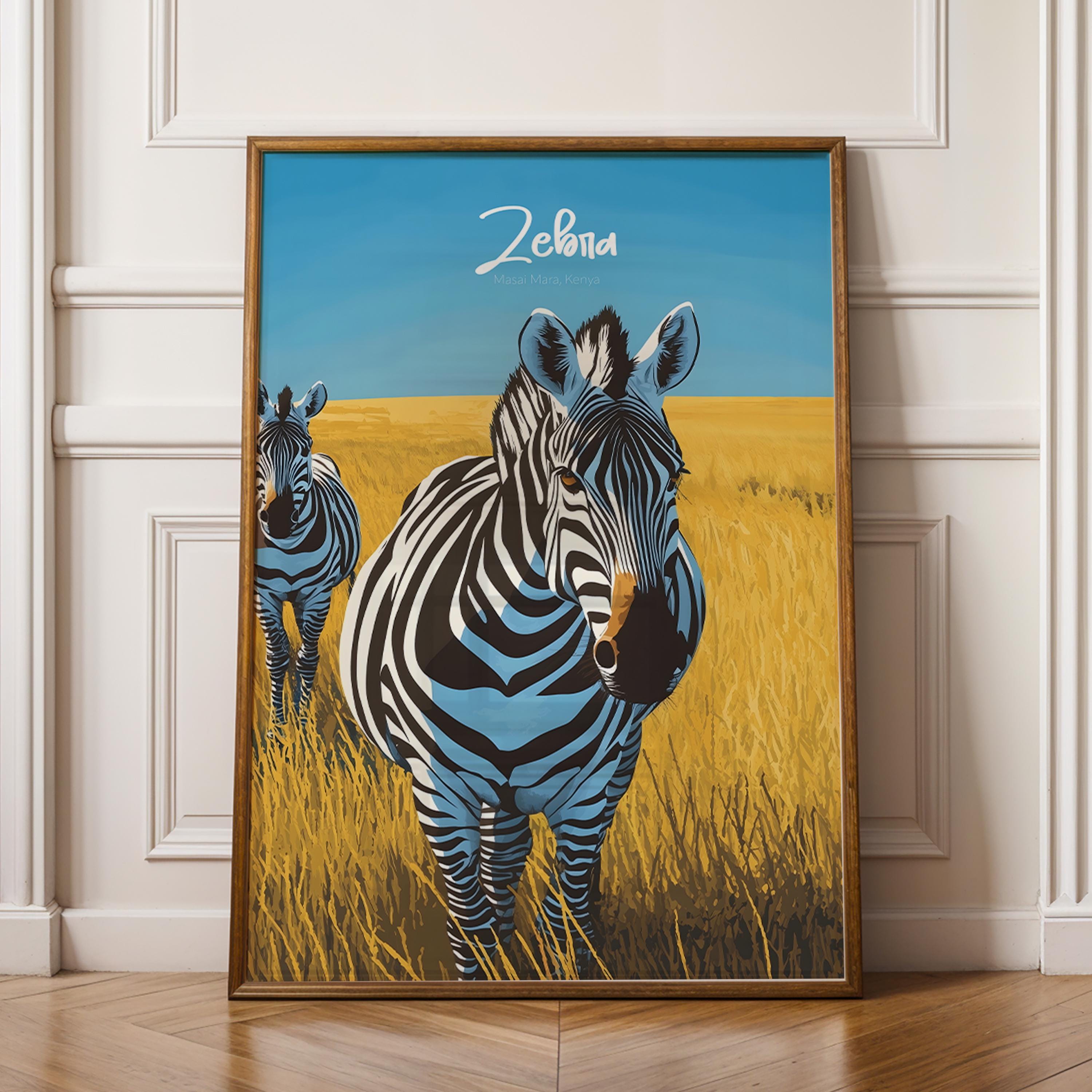 Zebra Print: Black and White Safari Animal Illustration