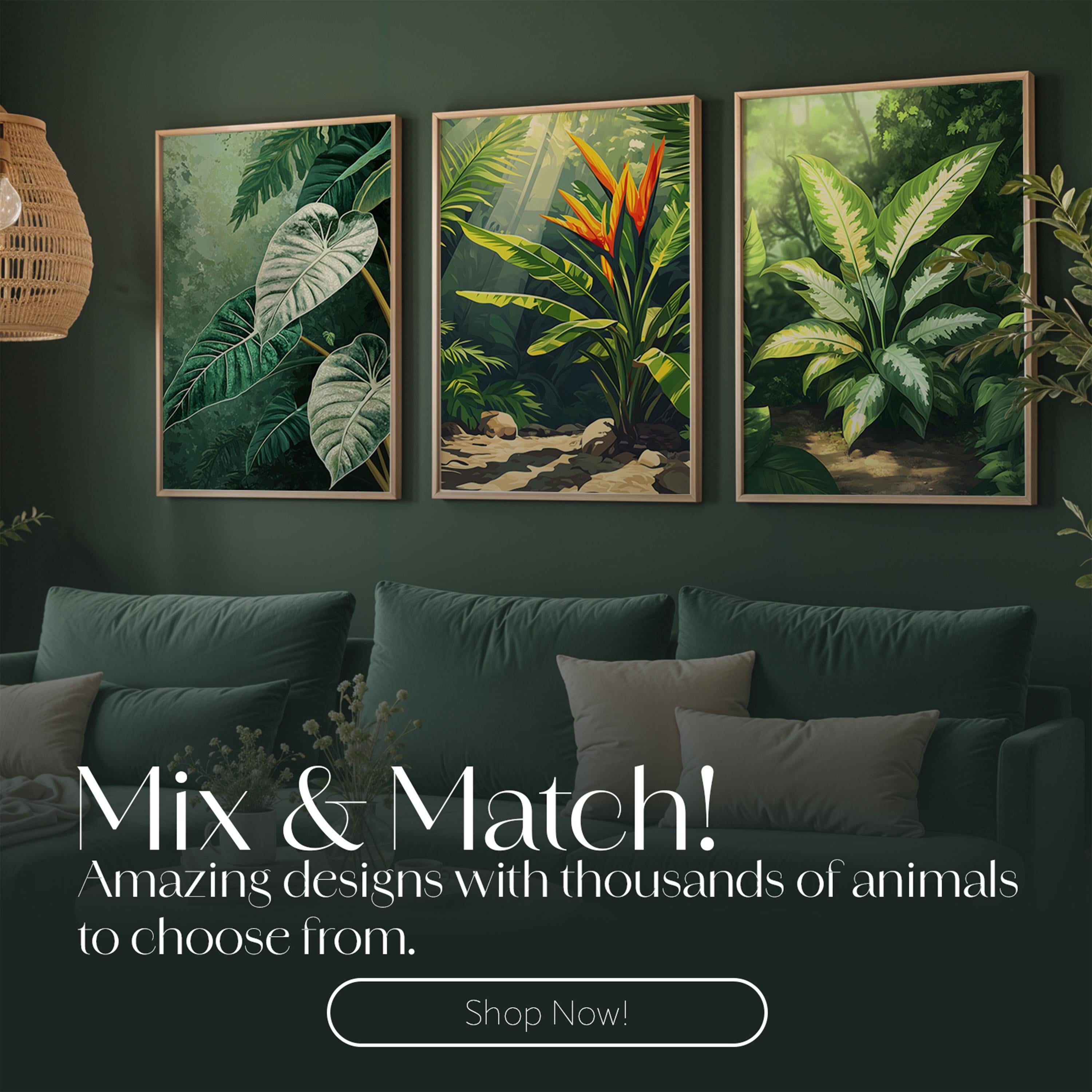 Peace Lily Botanical Print: Minimalist Plant Greenery Wall Art