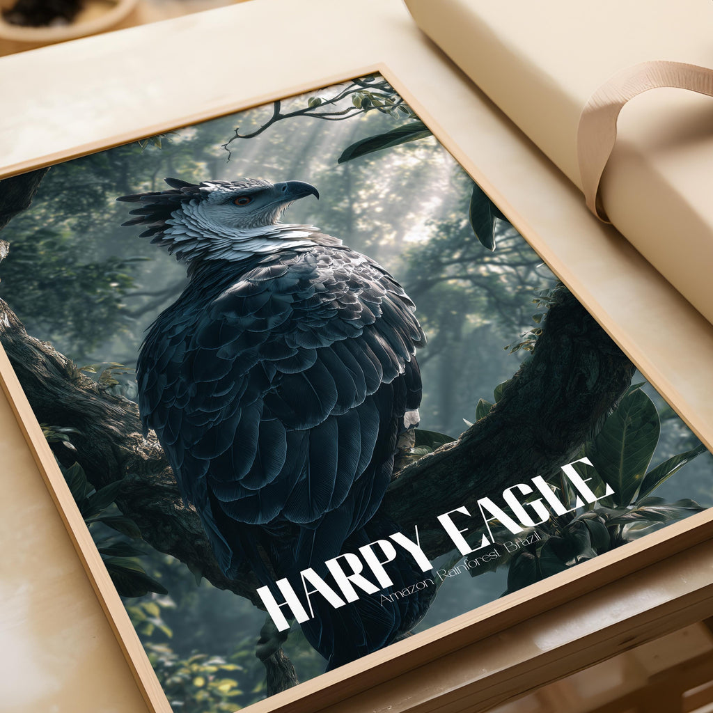 Harpy Eagle Print: Powerful Bird of Prey - Wildlife Wall Art