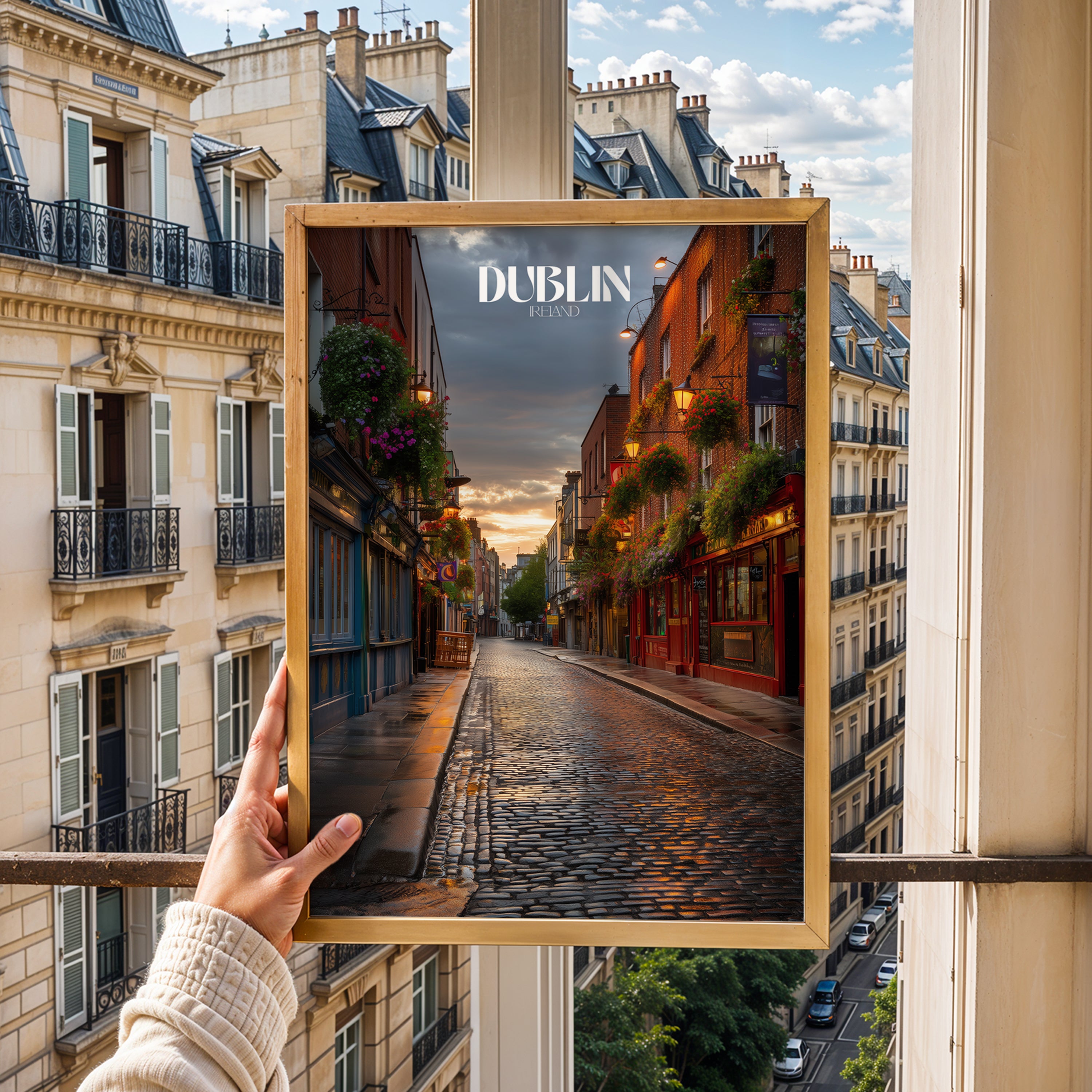 Dublin Ireland Poster – Cityscape Wall Art Print, Irish Travel Decor, Historic Architecture Landscape Photography