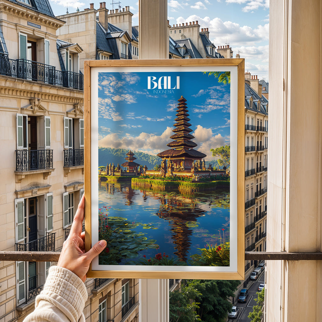 Bali Indonesia Poster – Travel Print, Tropical Island Wall Art, Coastal Landscape Decor