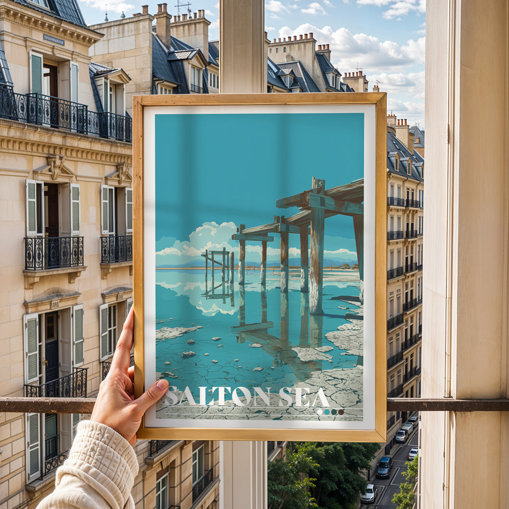 Salton Sea Travel Poster: California Print, USA Wall Art