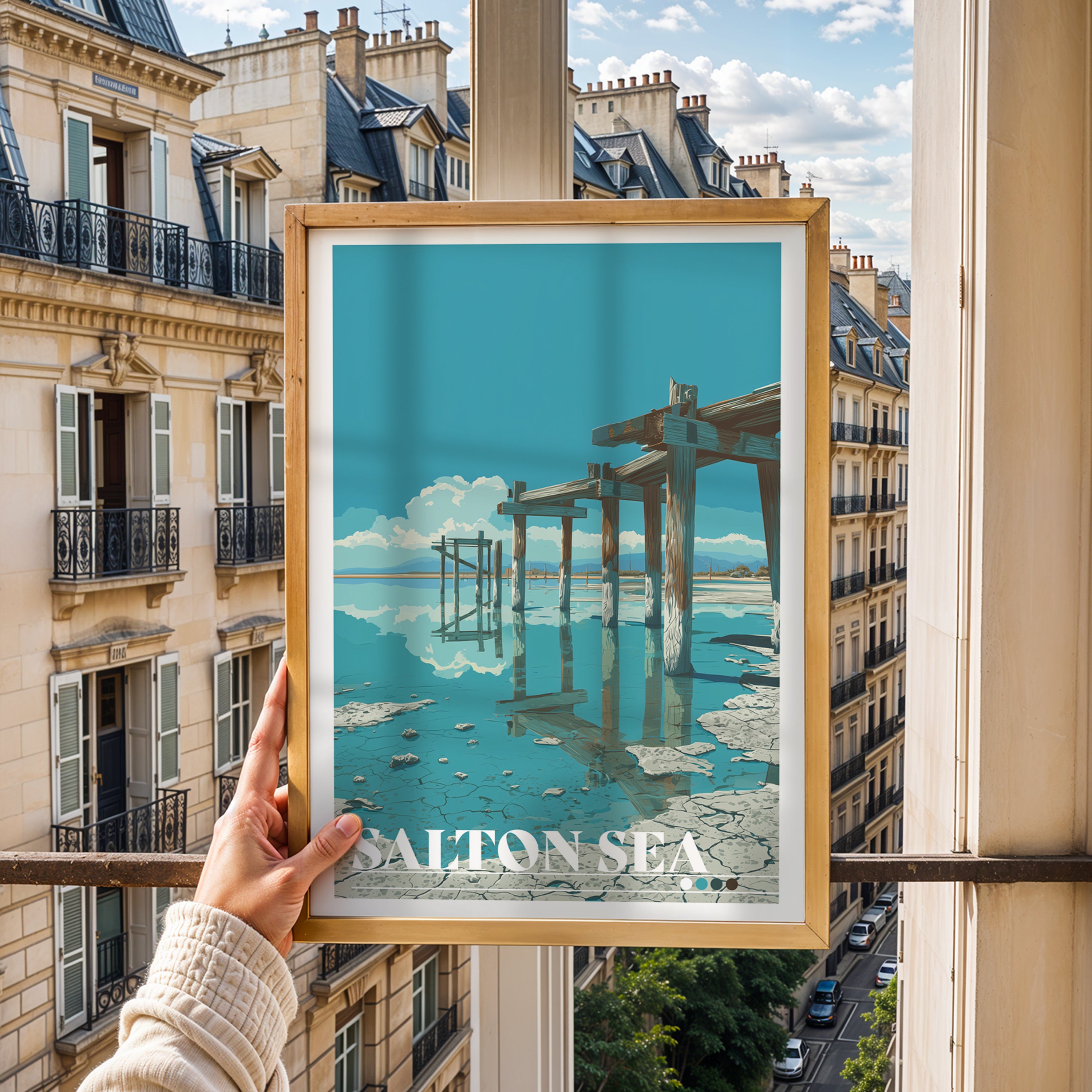 Salton Sea Travel Poster: California Print, USA Wall Art