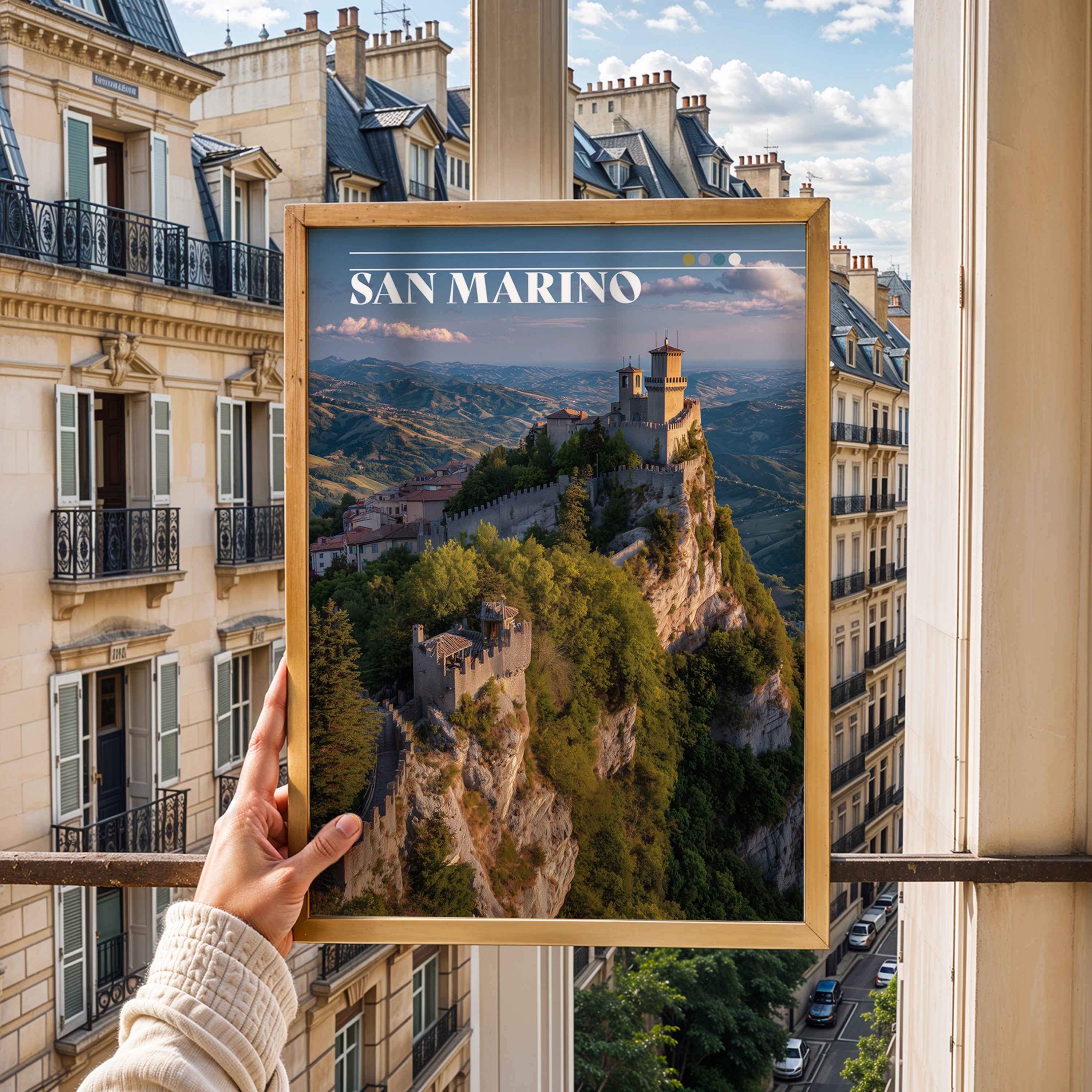 Guaita Tower Print: San Marino Fortress, Italy Travel Poster