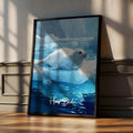 Harp Seal Framed Poster: Arctic Animal Kids Room Decor