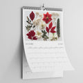 2026 Pressed Flower Wall Calendar A3: Botanical Art Print