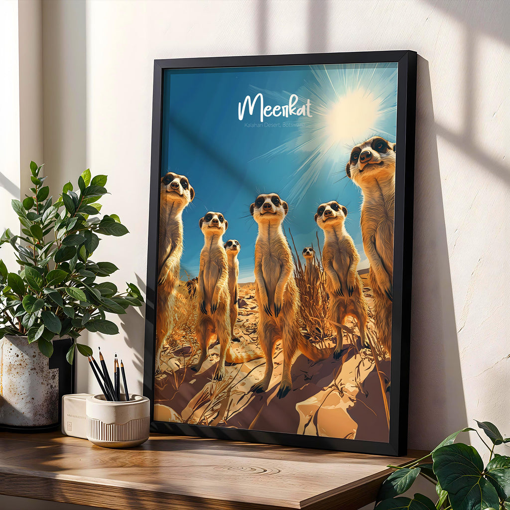 Meerkat Safari Animal Print, Nursery Wall Art
