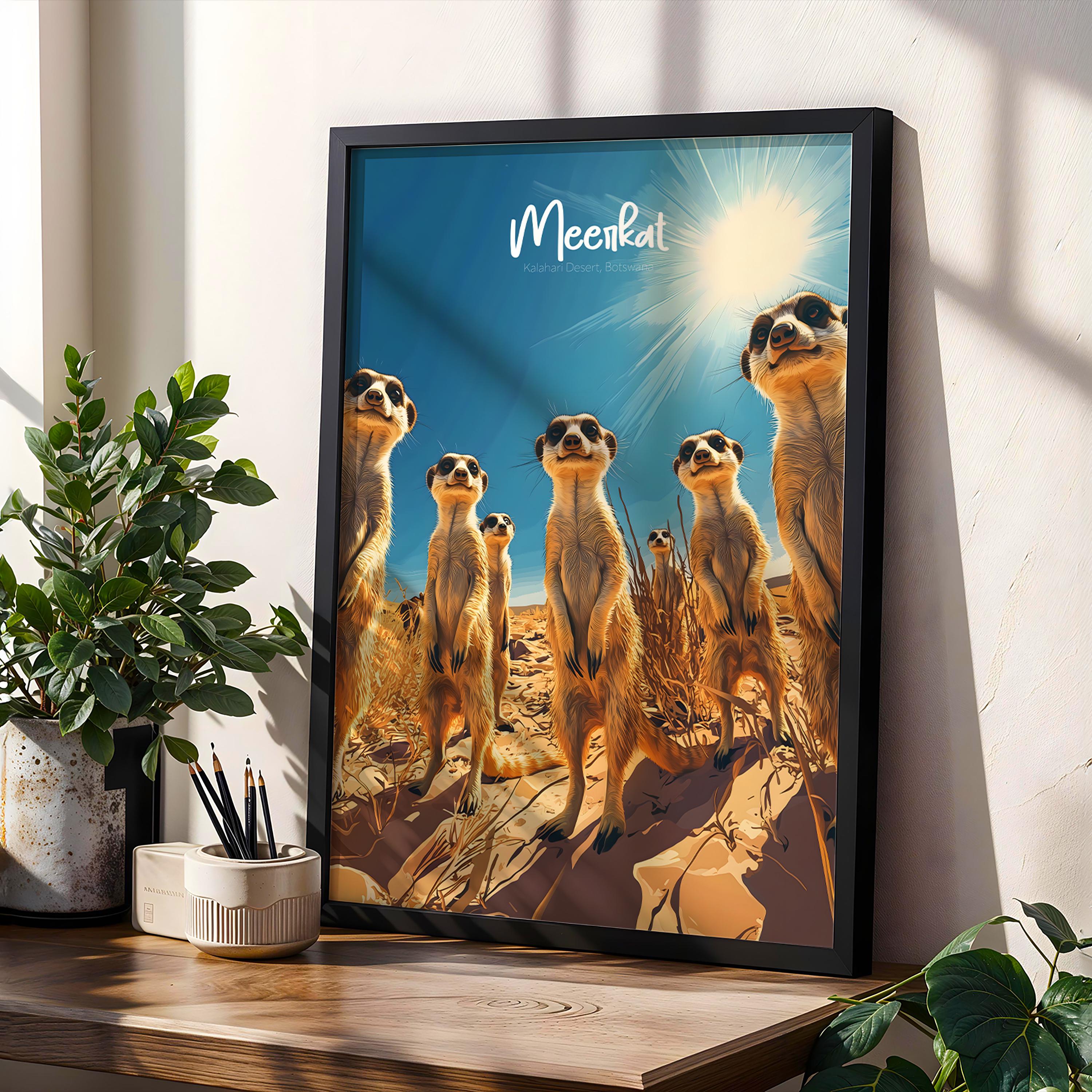 Meerkat Safari Animal Print, Nursery Wall Art