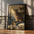 Eurasian Eagle-Owl Framed Poster: Majestic Bird Print for Nursery