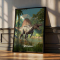 Spinosaurus Framed Poster: Prehistoric Dinosaur Kids Room Decor