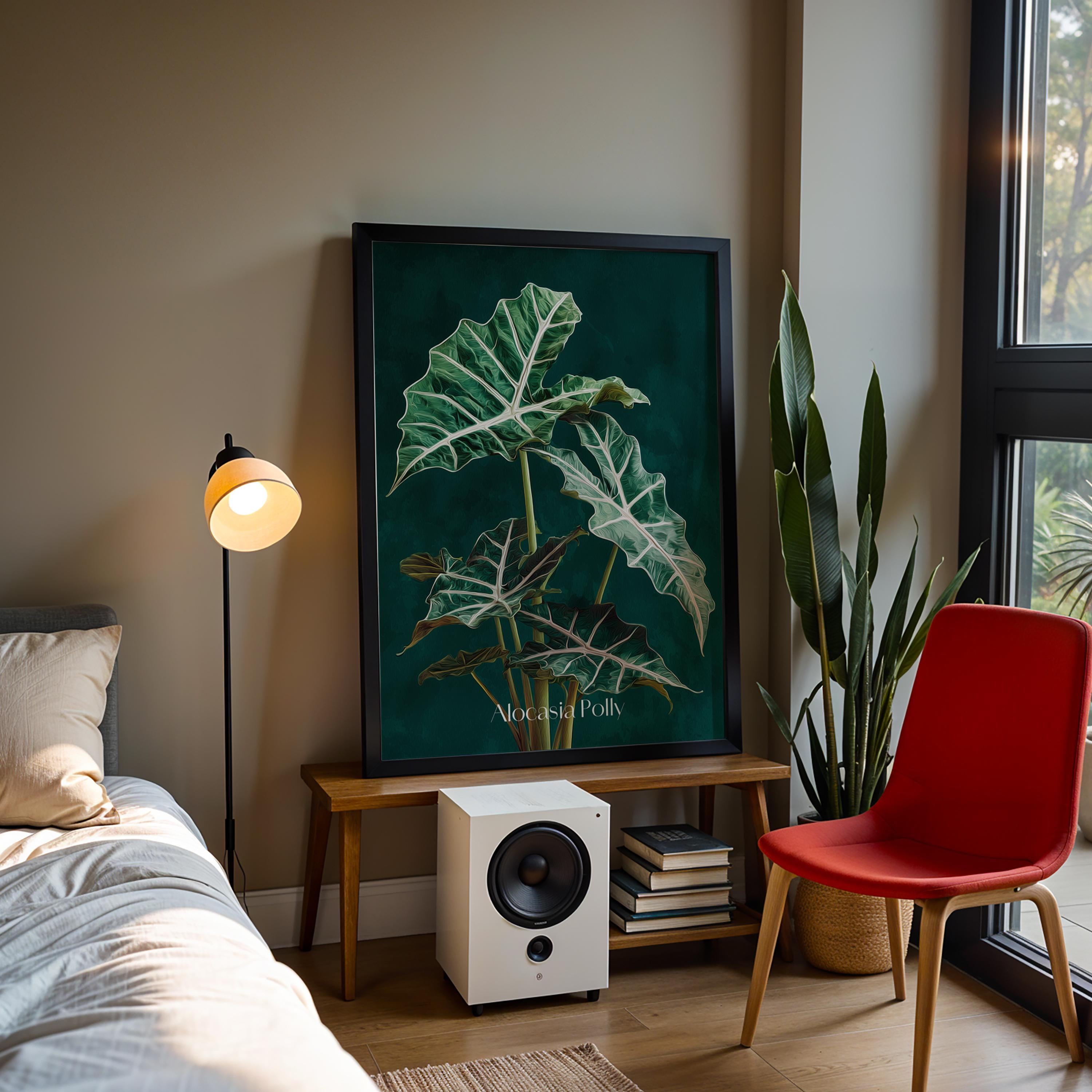 Alocasia Polly Print: Tropical Botanical Wall Art, Plant Lover Gift