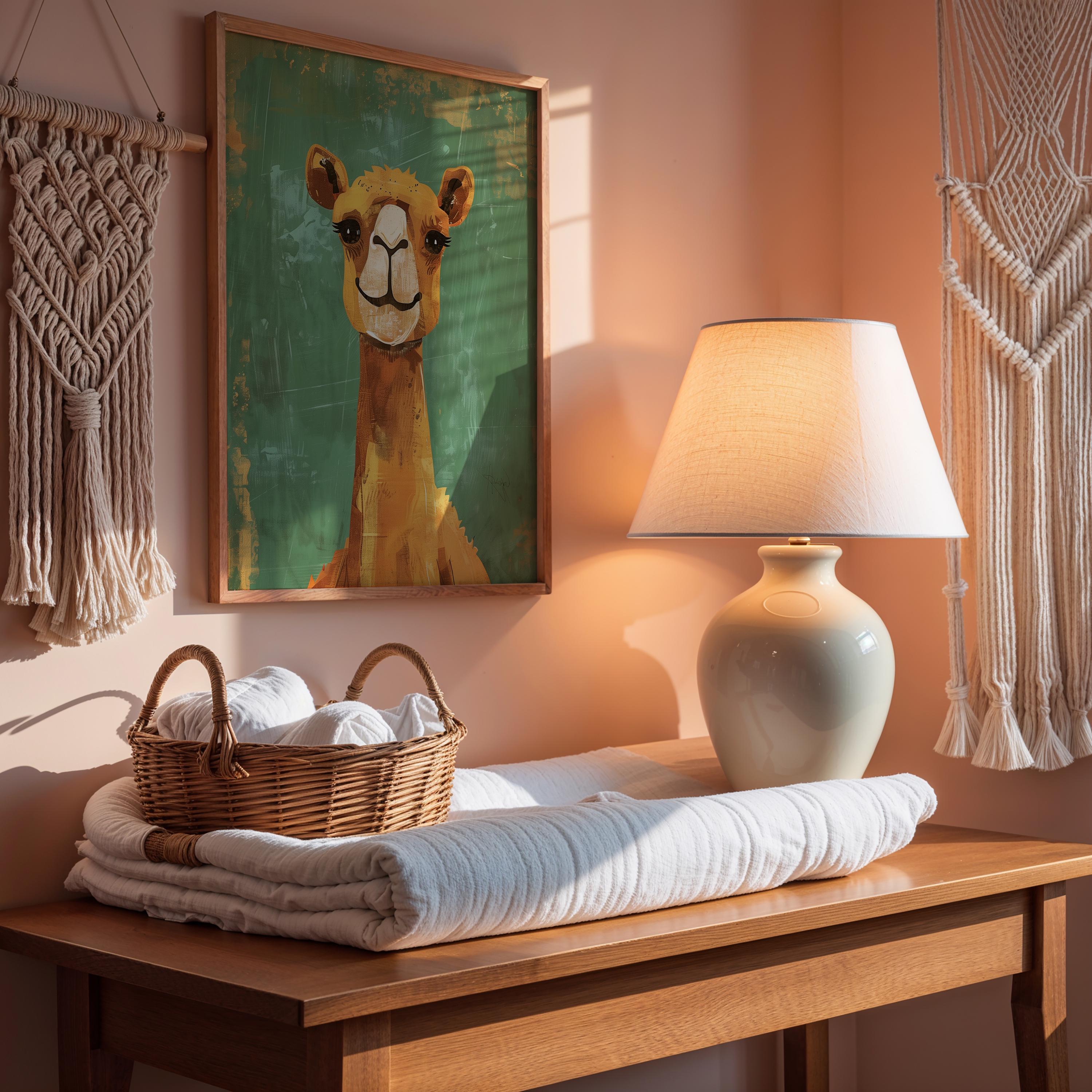 Camel Nursery Wall Art – Desert Animal Print