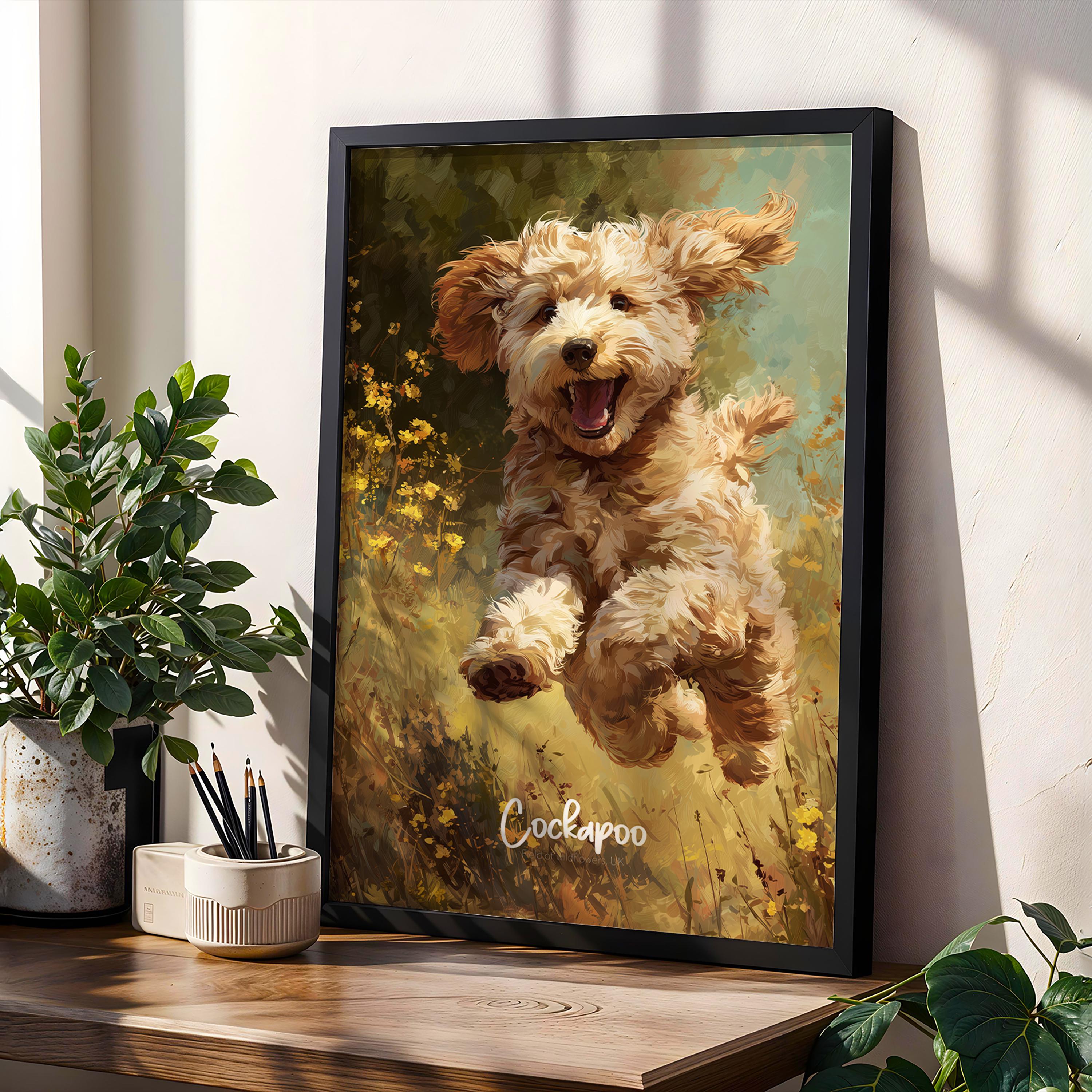 Playful Cockapoo Print: Cozy Dog Lover Wall Art