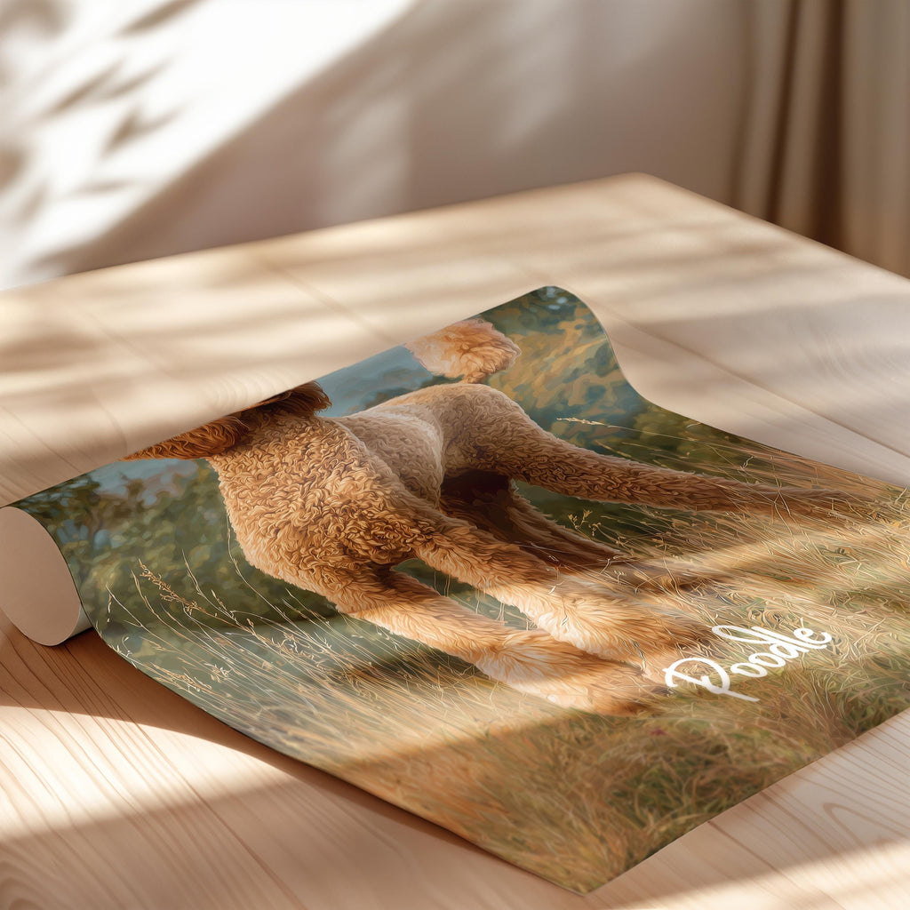 Elegant Poodle Art Print: Modern Dog Poster, Grooming Salon Decor