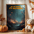 Halloween Pumpkin Path Print: Spooky Autumn Forest Wall Art