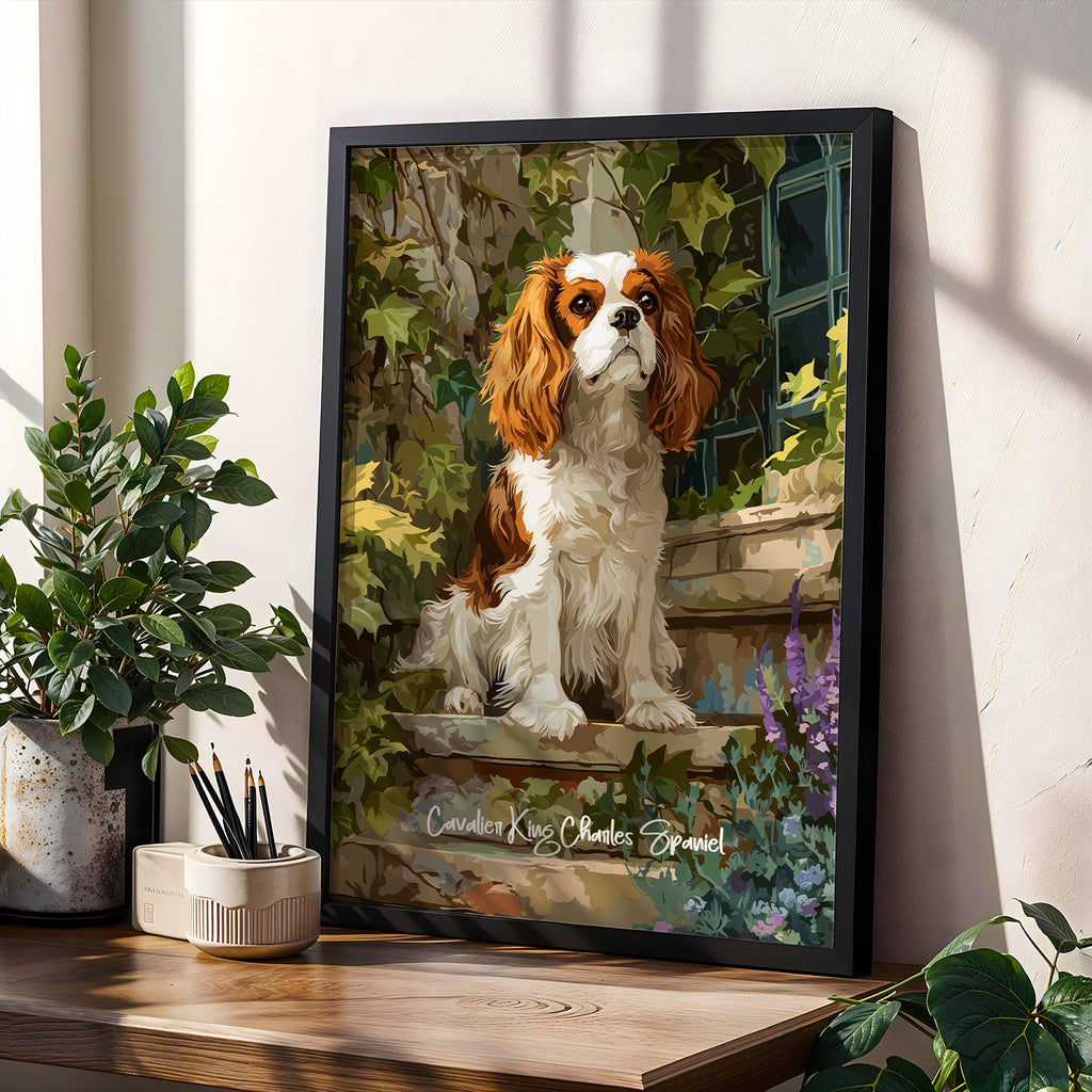 Cavalier King Charles Spaniel Art Print: Elegant Dog Lover Gift