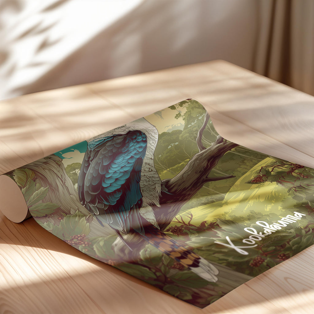 Kookaburra Framed Poster: Australian Bird Wall Art for Nursery