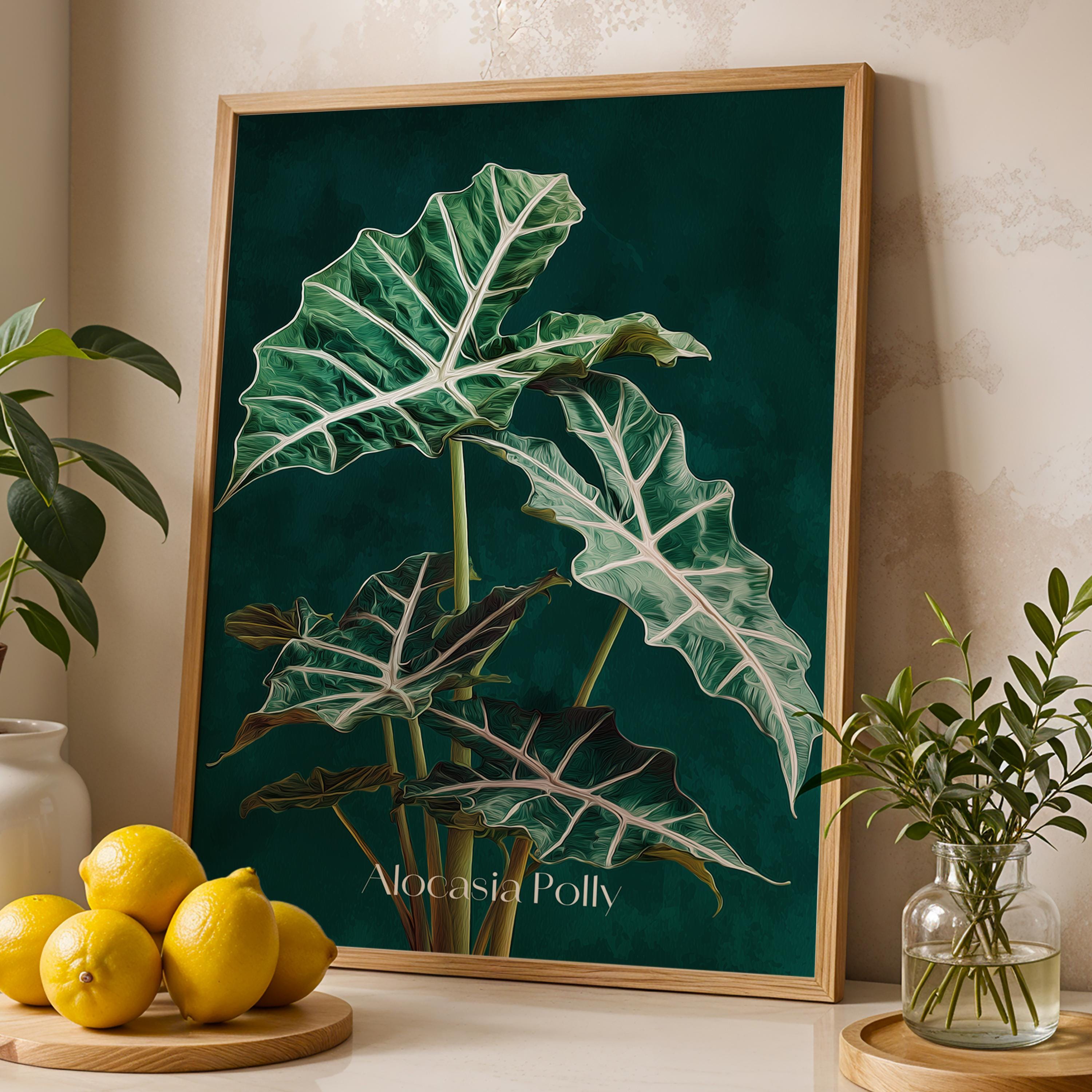 Alocasia Polly Print: Tropical Botanical Wall Art, Plant Lover Gift