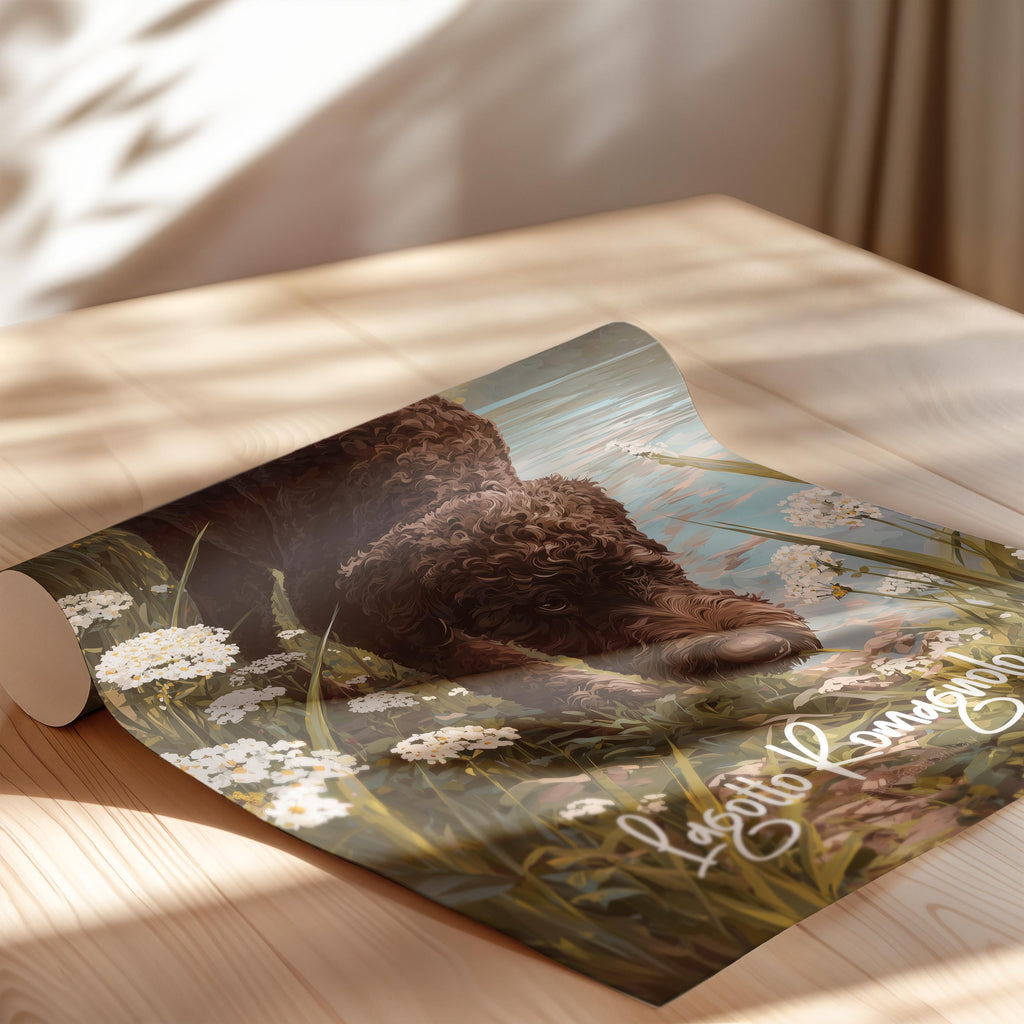Lagotto Romagnolo Print: Italian Truffle Dog Art