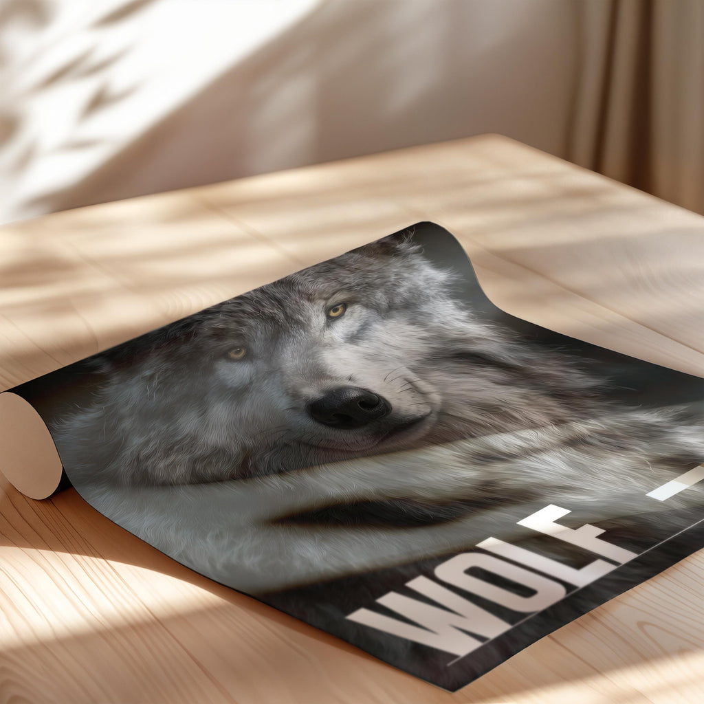 Wolf Framed Poster: Majestic Wildlife Wall Art for Nursery or Kids Room