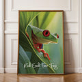 Red-Eyed Tree Frog Framed Poster: Tropical Kids Nursery Wall Art
