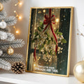 Mistletoe Christmas Poster – Romantic Holiday Wall Art with Elegant Festive Charm