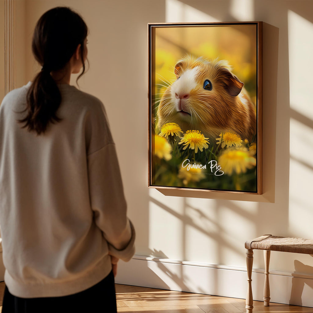 Guinea Pig Poster Wall Art – Cute Animal Print for Pet Lovers, Nursery Decor, Gift for Kids & Small Animal Enthusiasts