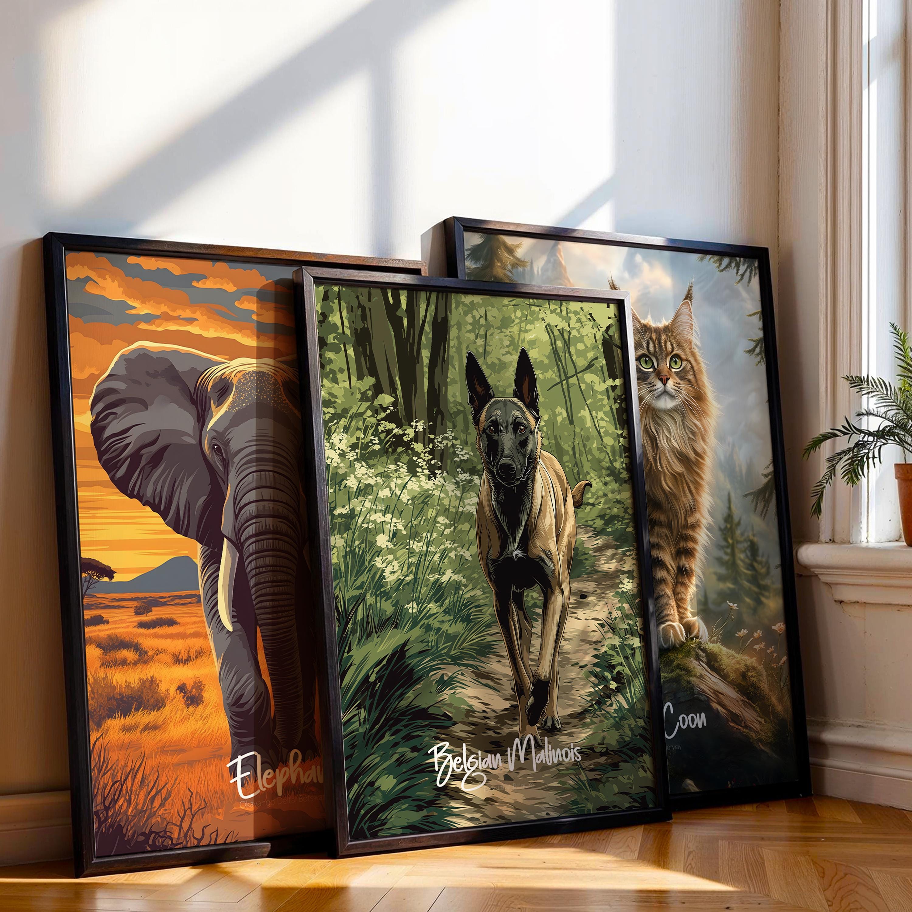 Belgian Malinois Dog Print: Modern K9 Wall Art