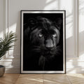 Black Panther Wall Art Print: Monochrome Wildlife Decor
