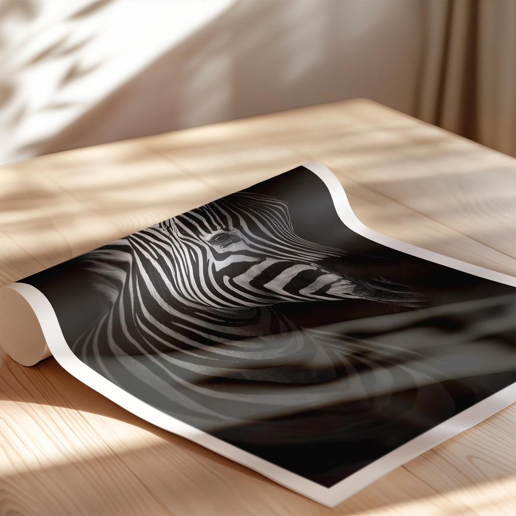 Black and White Zebra Print: Safari Animal Wall Art