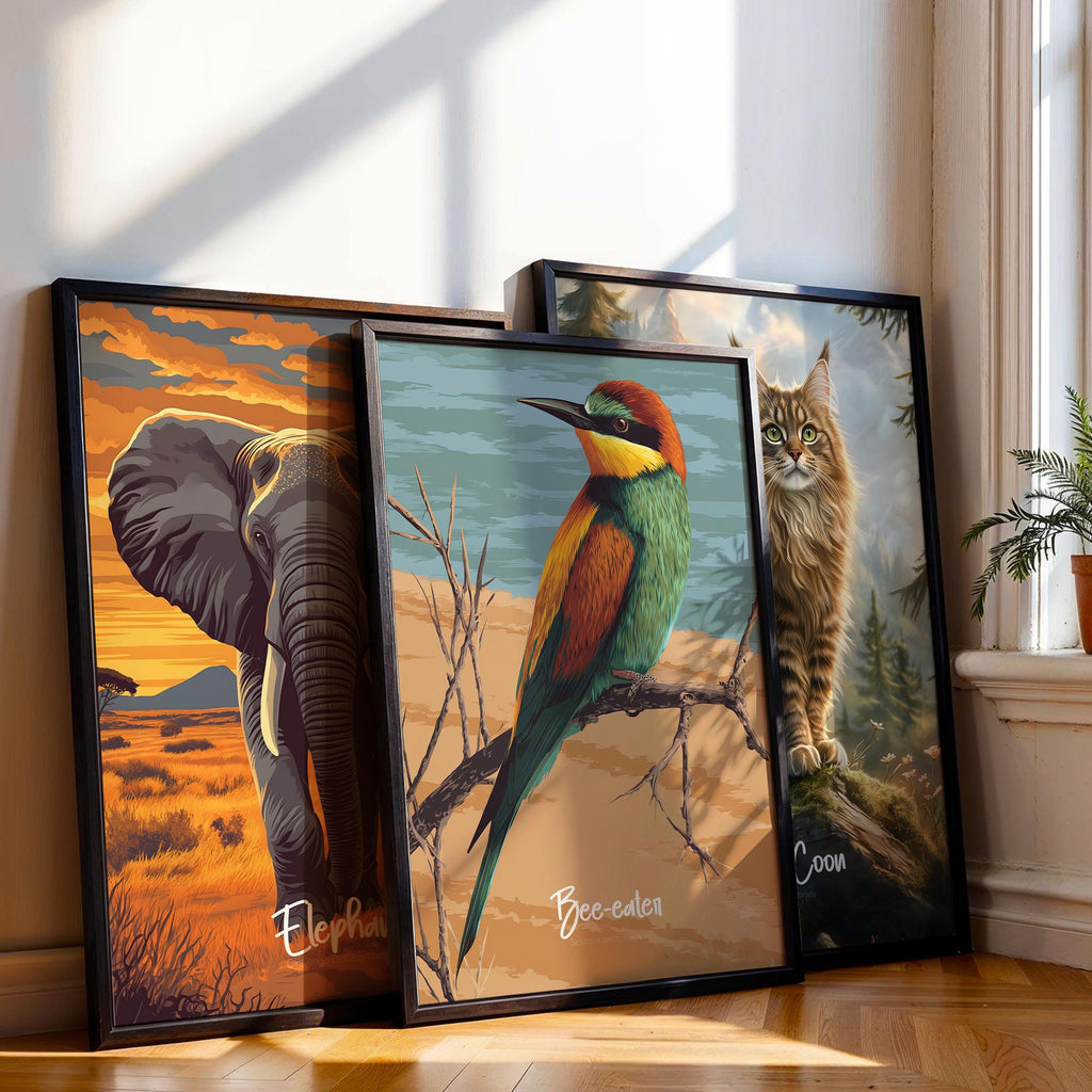 Bee-eater Framed Poster: Colorful Tropical Bird Wall Art