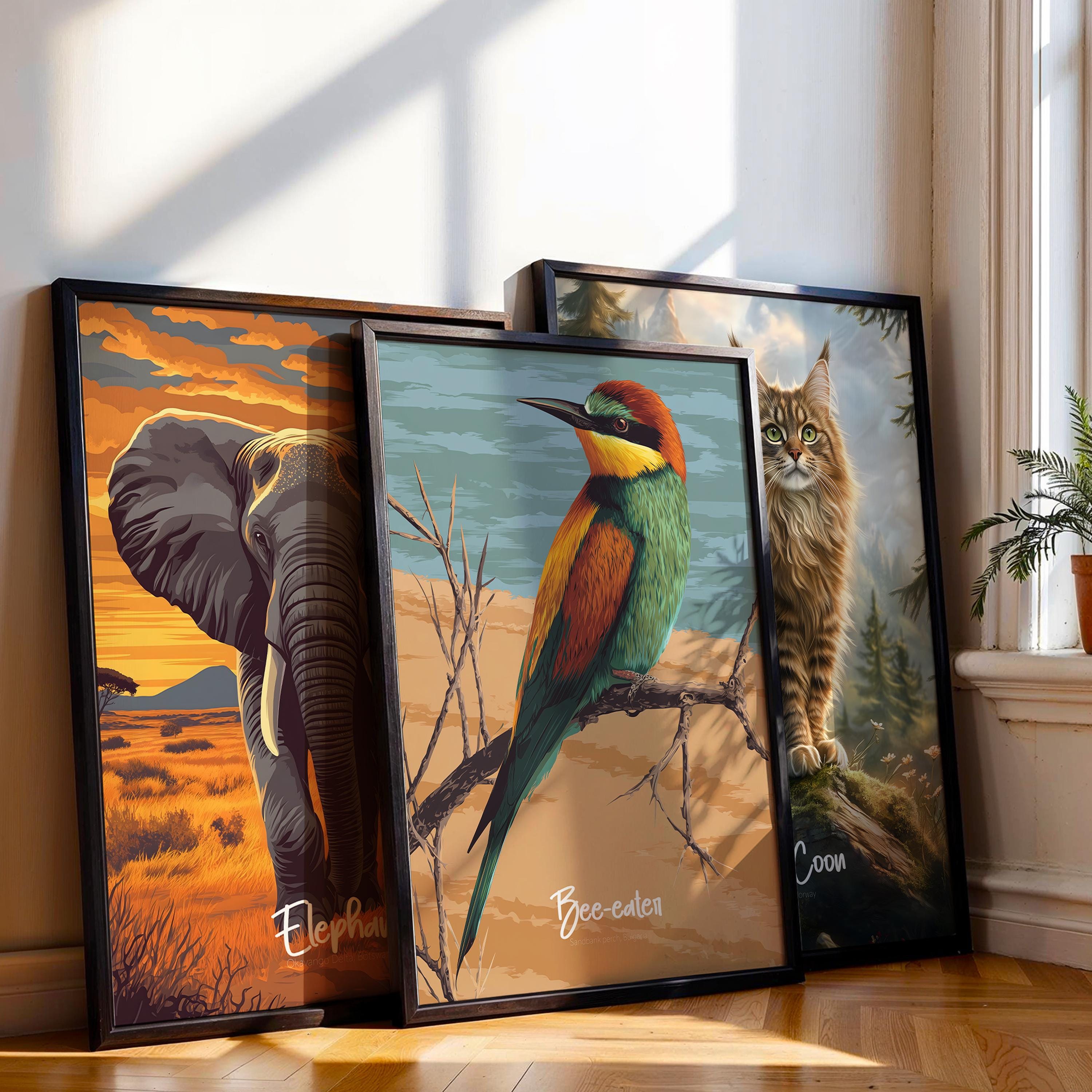 Bee-eater Framed Poster: Colorful Tropical Bird Wall Art