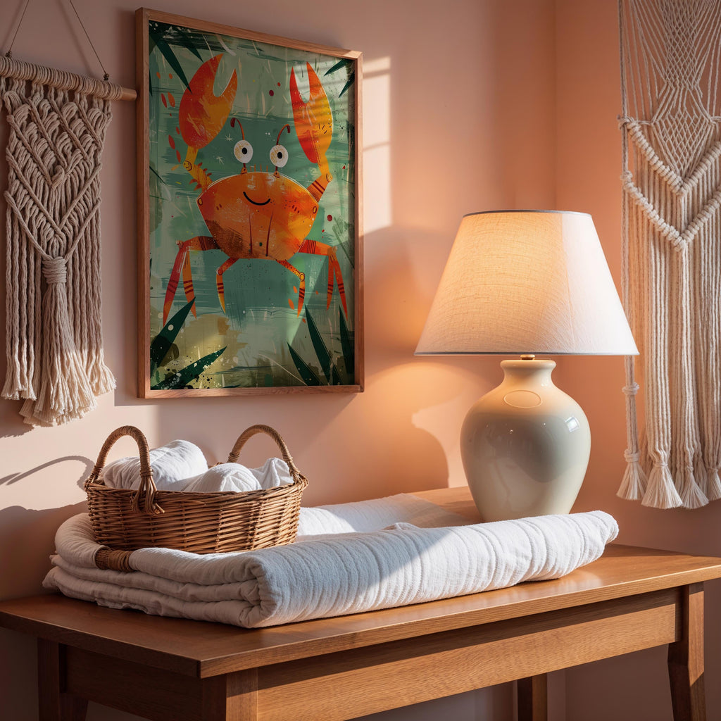 Crab Nursery Wall Art – Ocean Animal Print