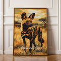 African Wild Dog Print: Vivid Wildlife Art, Nature Lover Gift