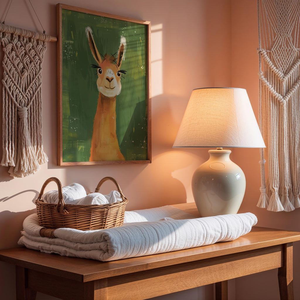 Llama Nursery Wall Art – Andean Animal Print