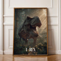 Tyrannosaurus Rex Poster for Kids Room – Jurassic Wall Art for Dinosaur Lovers