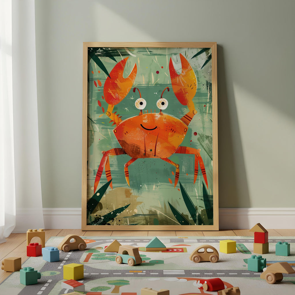 Crab Nursery Wall Art – Ocean Animal Print