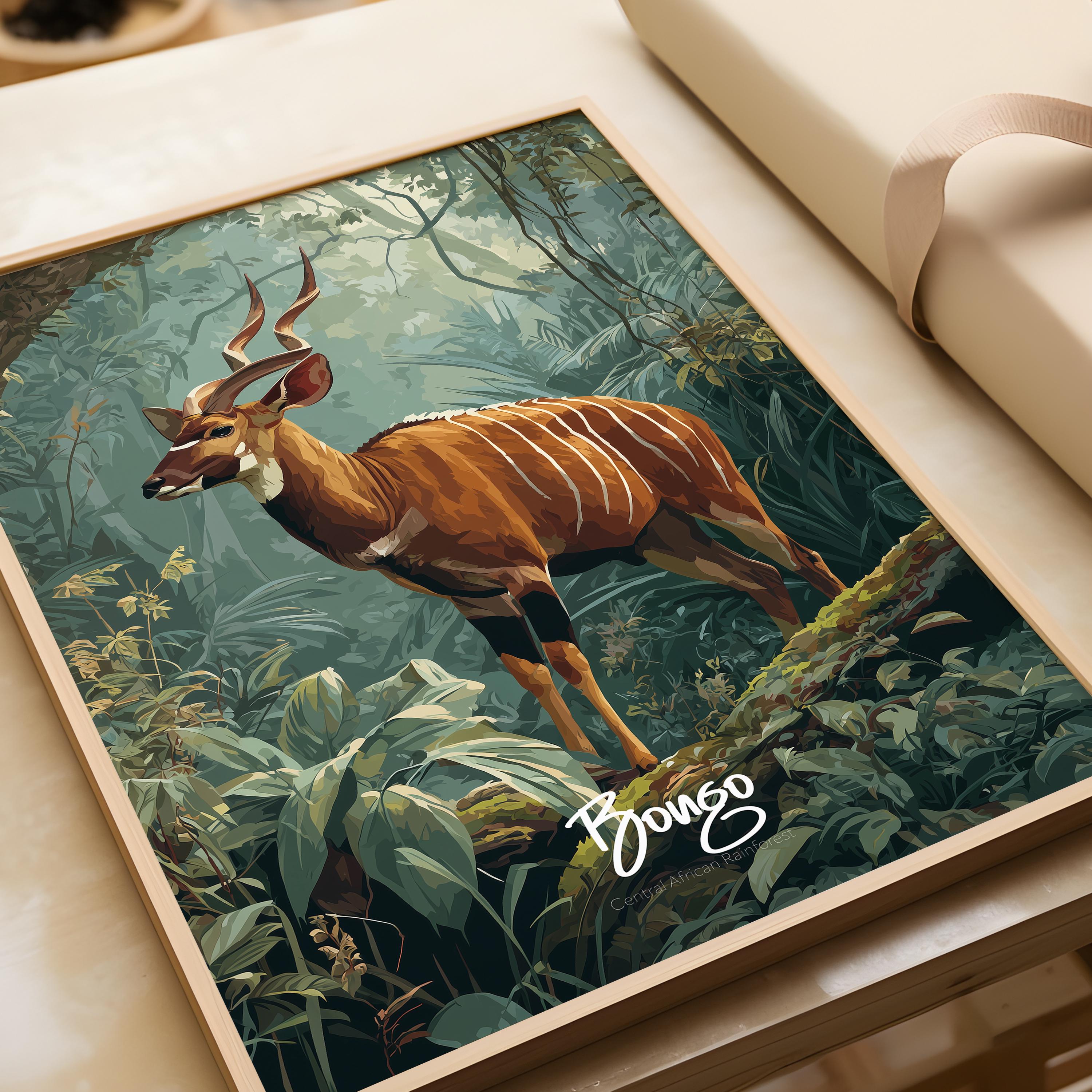 Bongo Antelope Print: Rare African Animal Wall Art