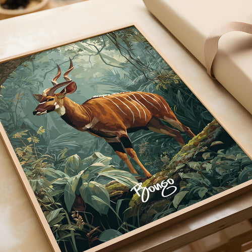 Bongo Antelope Print: Rare African Animal Wall Art