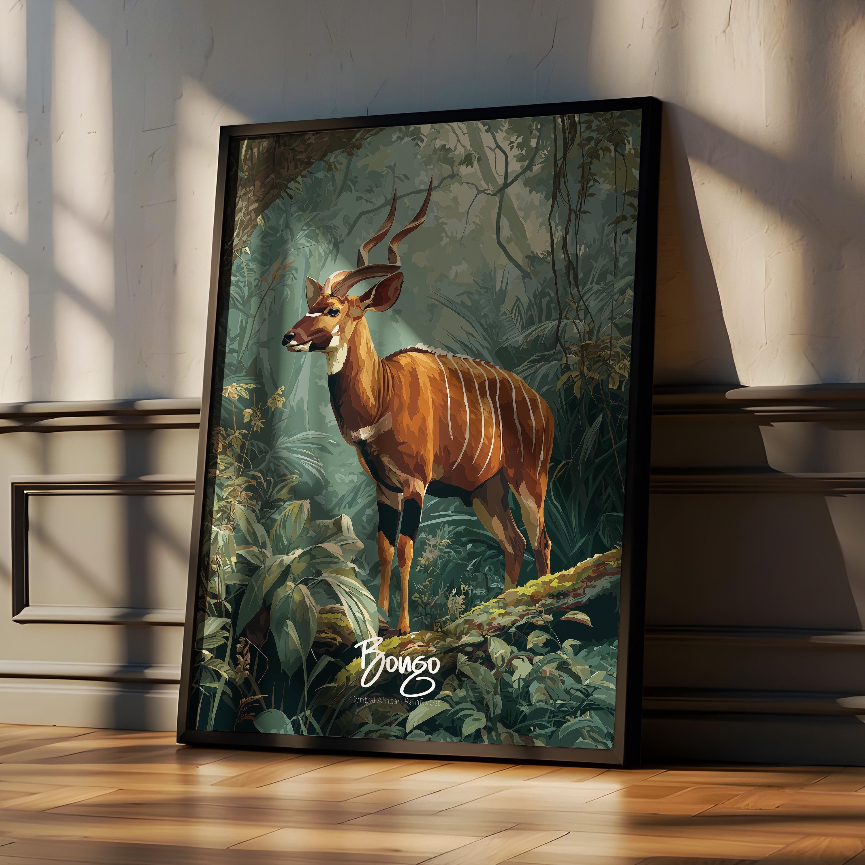 Bongo Antelope Print: Rare African Animal Wall Art